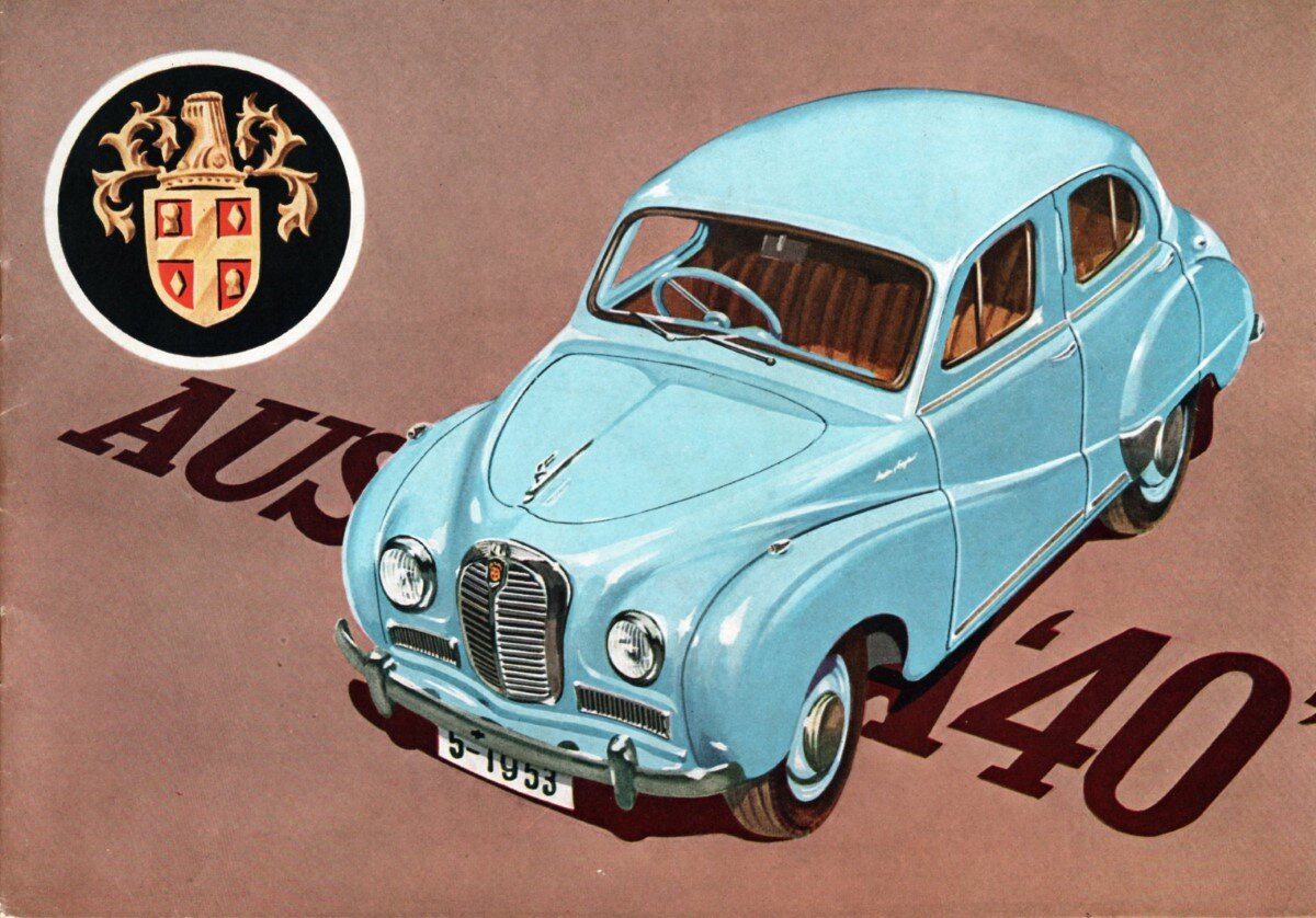 AUSTIN A40 bilbrochure, auto katalog, auto prospekt, automobile